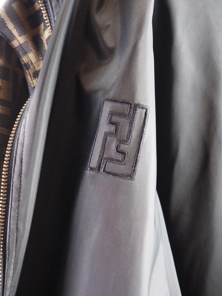 Black  Fendi Reversible Monogram Jacket - Large