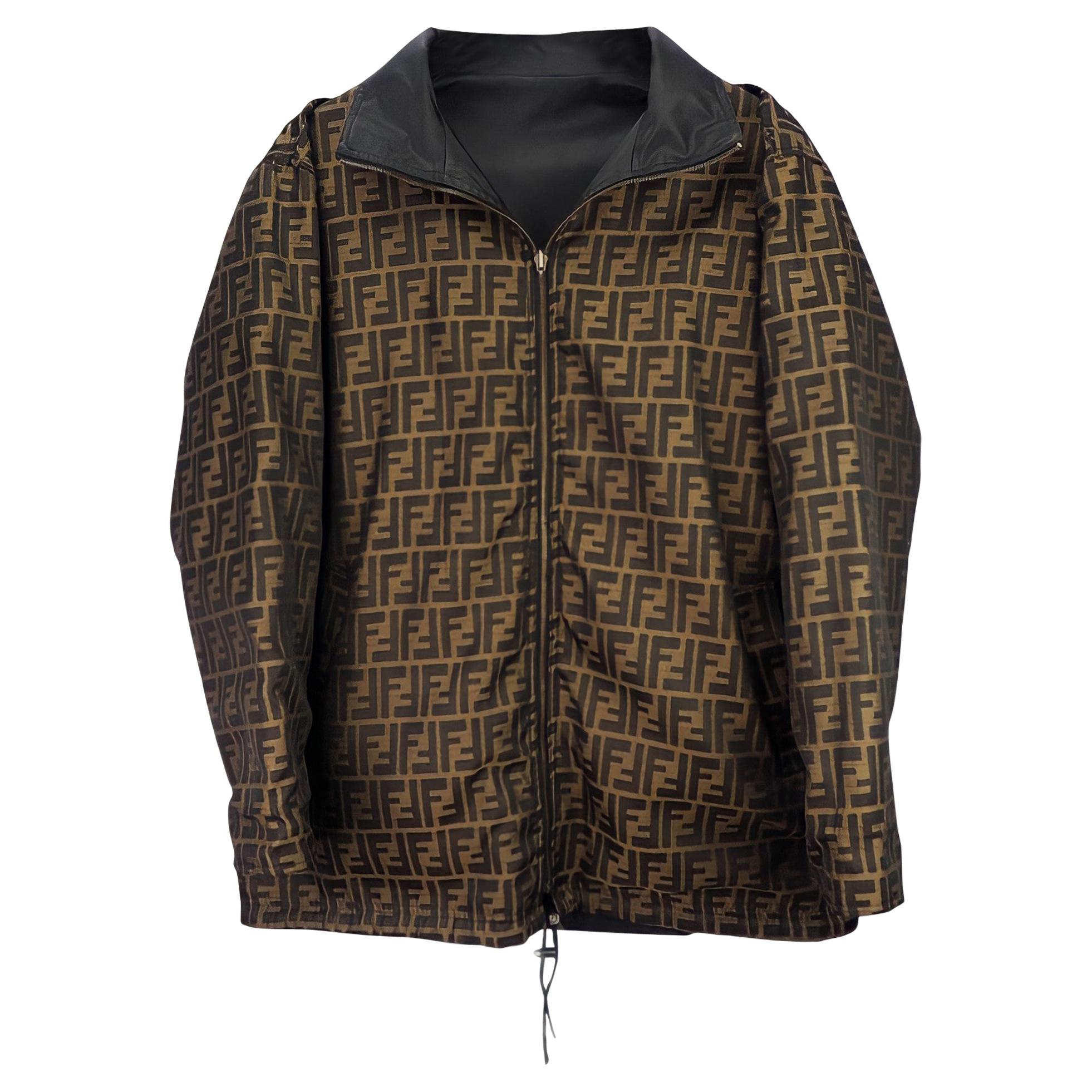  Fendi Reversible Monogram Jacket - Large