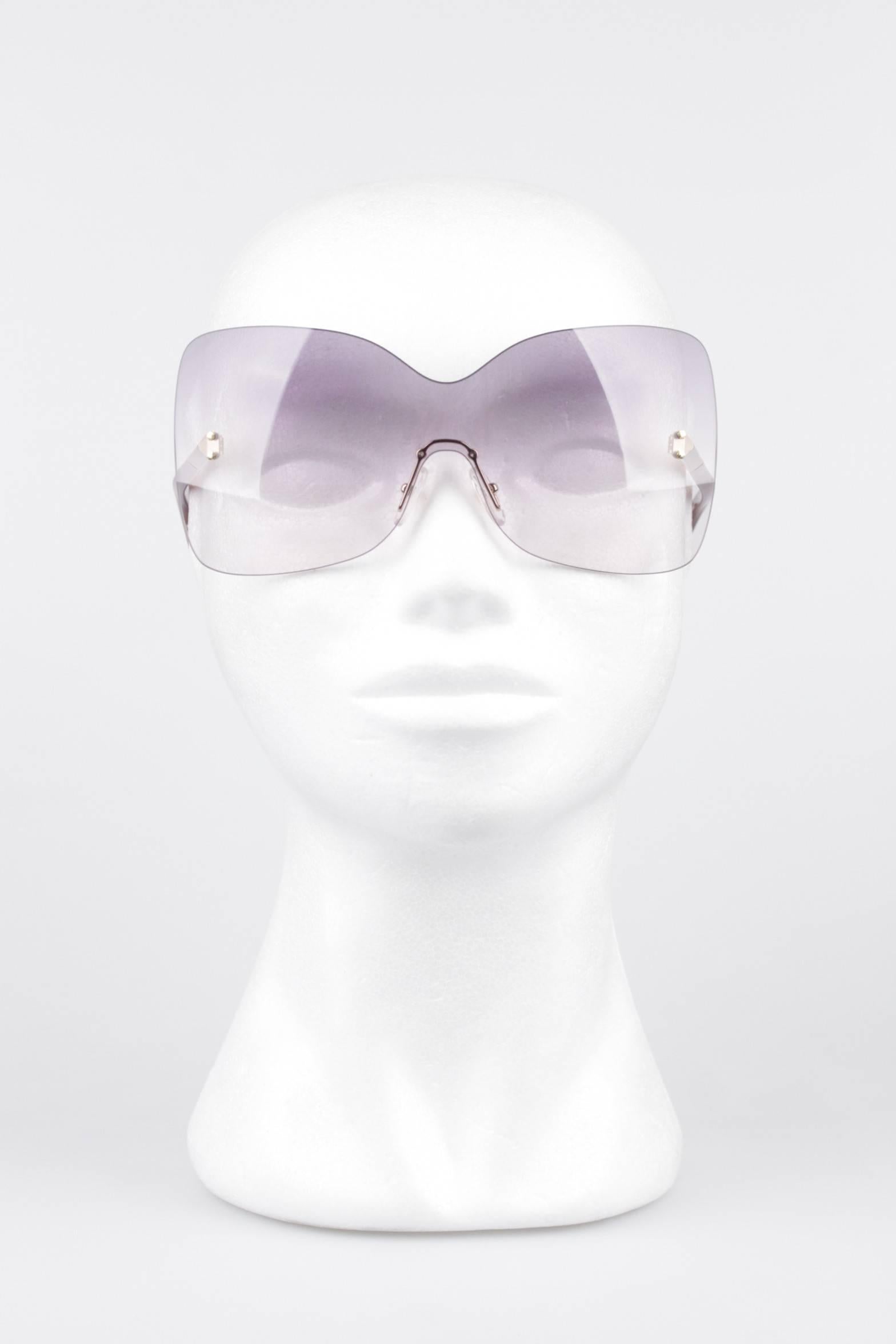 FENDI Rimless Sunglasses FS5273 513 Purple/Havana 65 mm New Old Stock 2