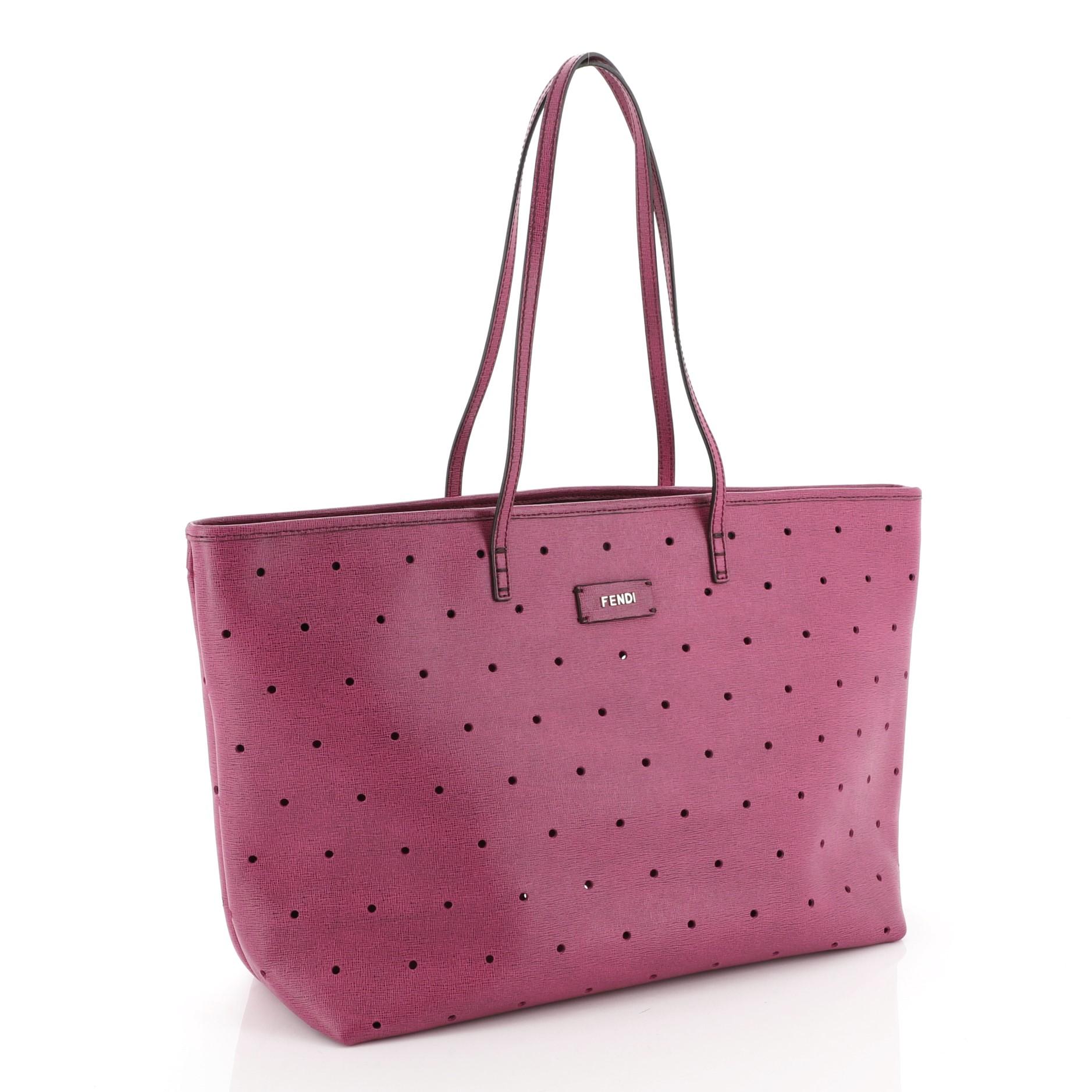 Fendi perforated tote clearance