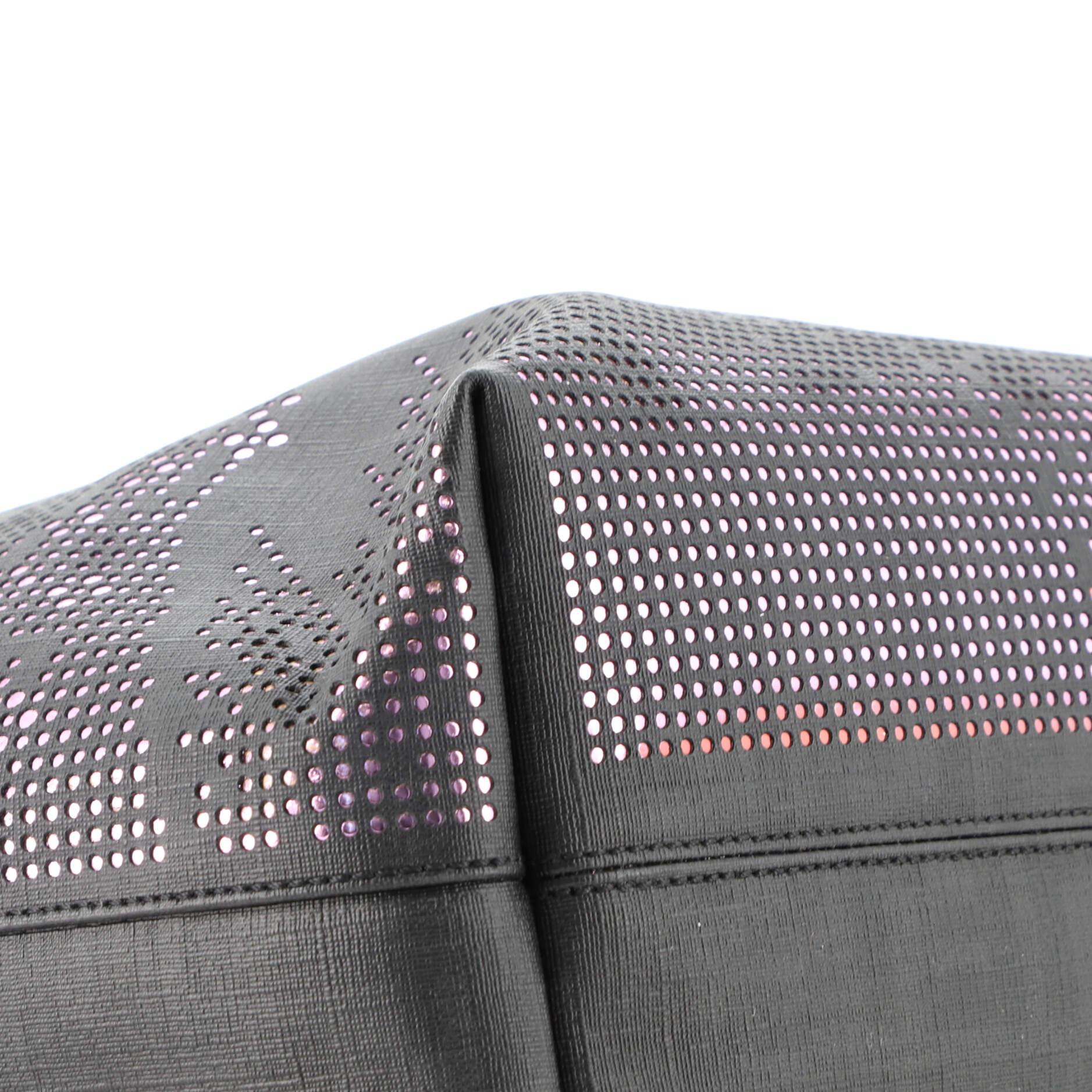 Fendi Roll Tote Perforated Zucca Canvas Large 2