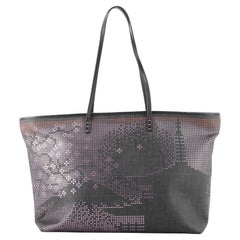 Fendi Roll Tote Perforated Zucca Canvas Large