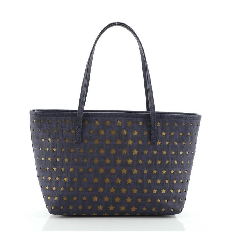Fendi Roll Tote Perforiertes Zucca Canvas von Fendi (Schwarz)