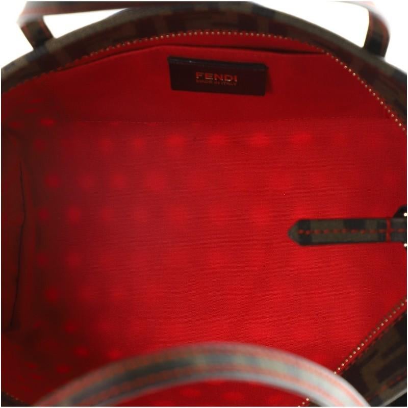Fendi Roll Tote Perforated Zucca Canvas Small In Good Condition In NY, NY