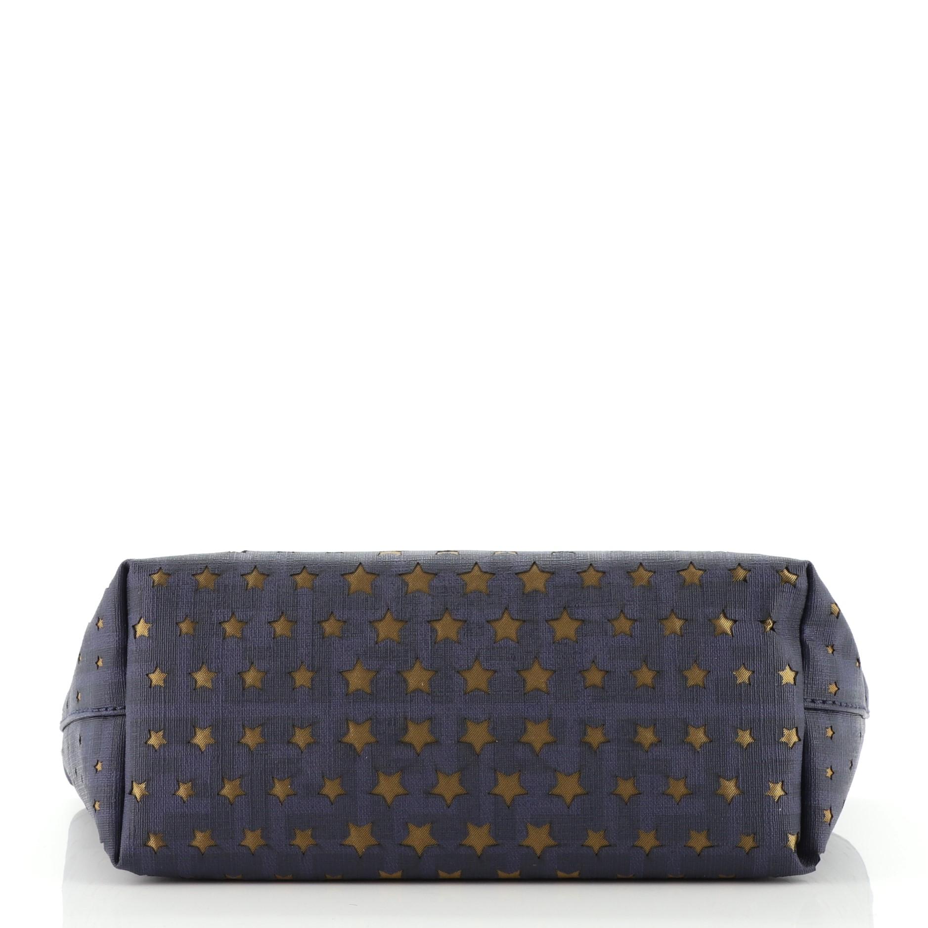 Women's or Men's Fendi Roll Tote Perforated Zucca Canvas Small