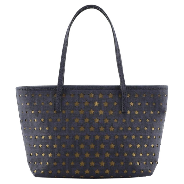 Fendi Roll Tote Perforated Zucca Canvas Small