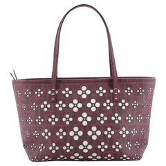 Fendi Roll Tote Perforated Zucca Canvas Small