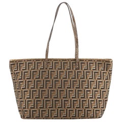 Fendi Roll Tote Printed Zucca Canvas Medium