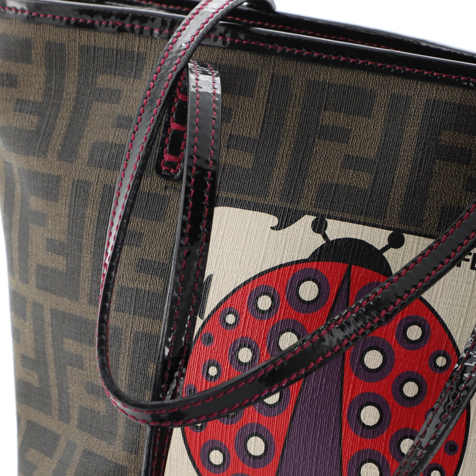 Fendi Roll Tote Printed Zucca Coated Canvas Small 2