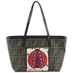 Fendi Roll Tote Printed Zucca Coated Canvas Small