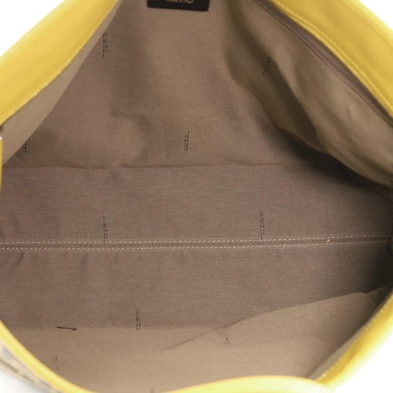 Fendi Roll Tote Zucca Canvas and Leather Large In Good Condition In NY, NY