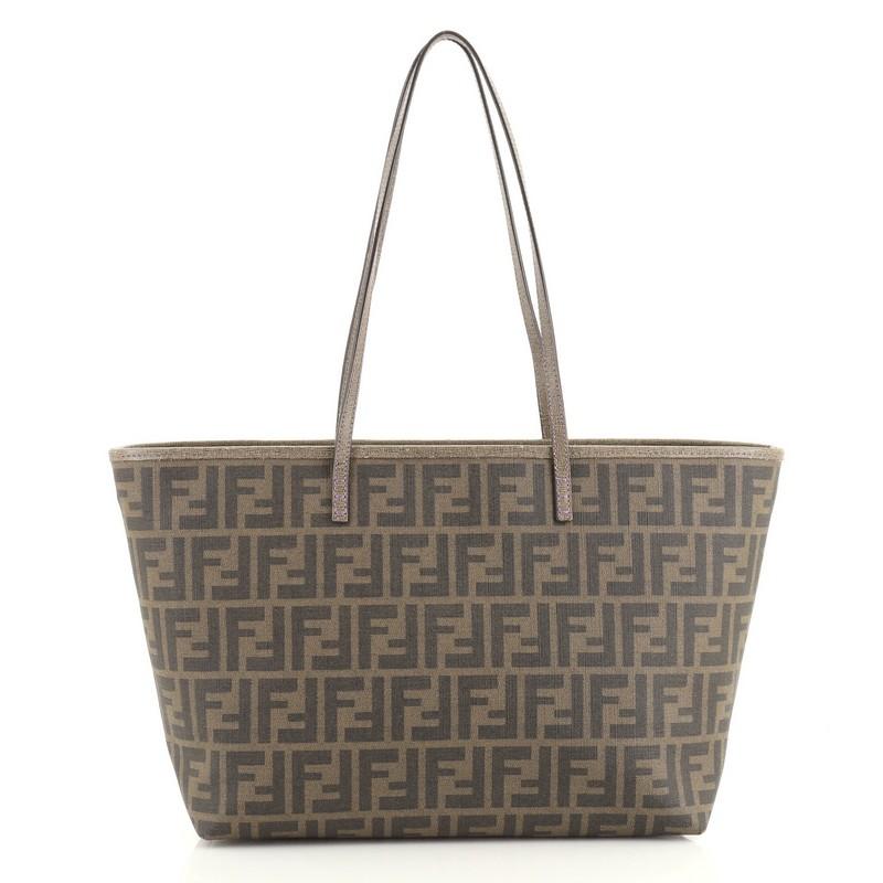 fendi large zucca roll tote bag