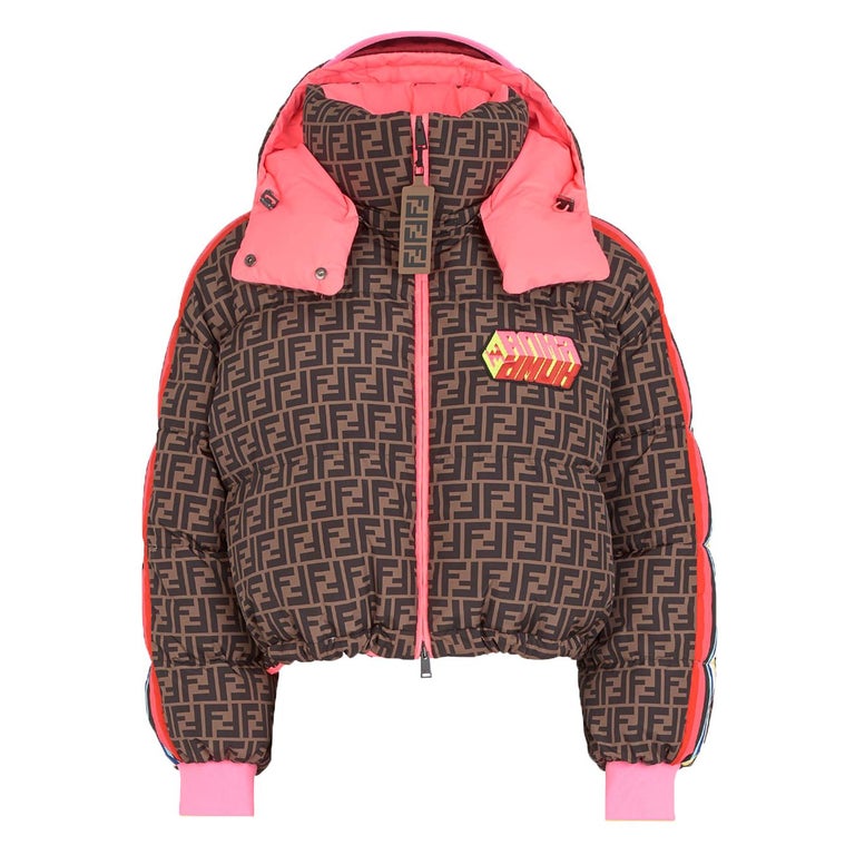 Fendi Roma Amor Reversible Printed Quilted Shell Down Bomber Jacket at ...