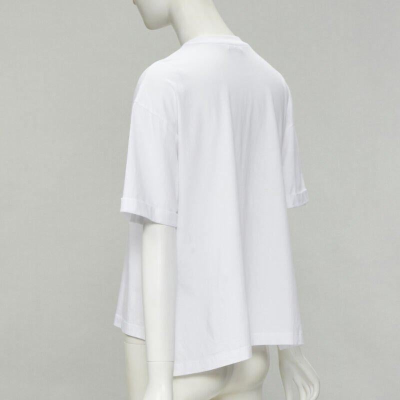 FENDI ROMA black bead embellished FF Zucca logo white tshirt S 1