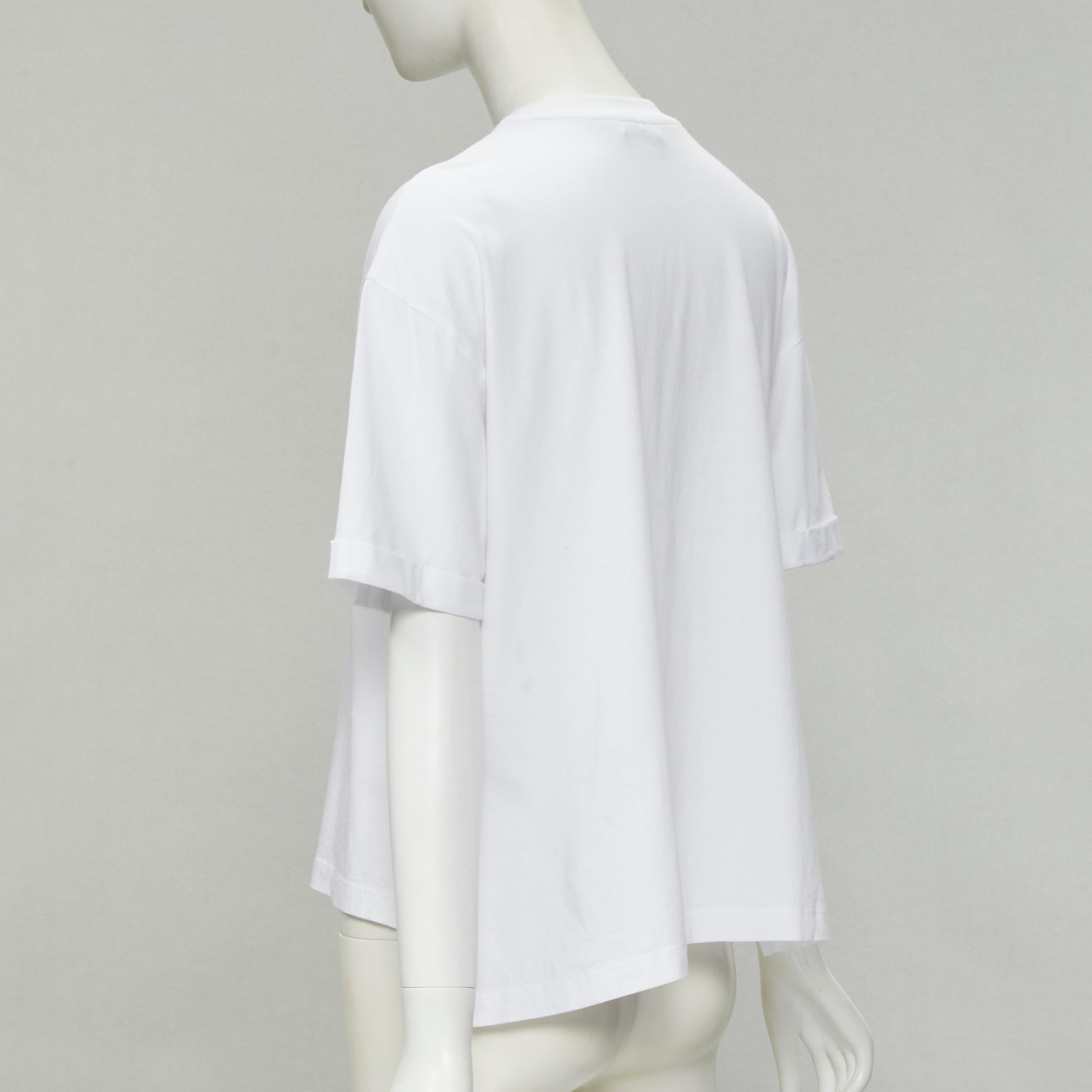 FENDI ROMA Schwarzes, perlenbesetztes FF Zucca-Logo-Weißes Tshirt S im Angebot 1