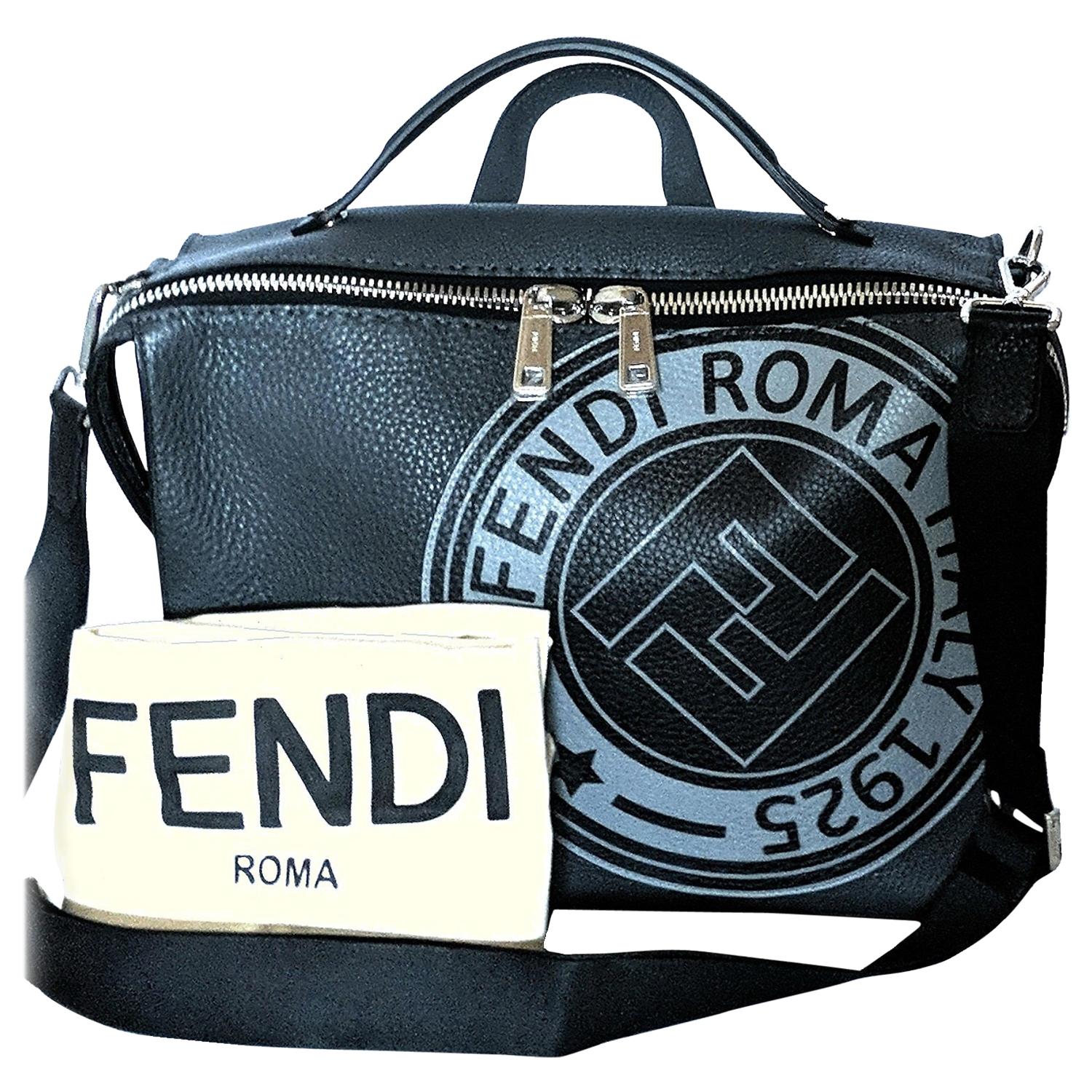 Fendi Roma Men's Logo Stamp 2-way Messenger Bag