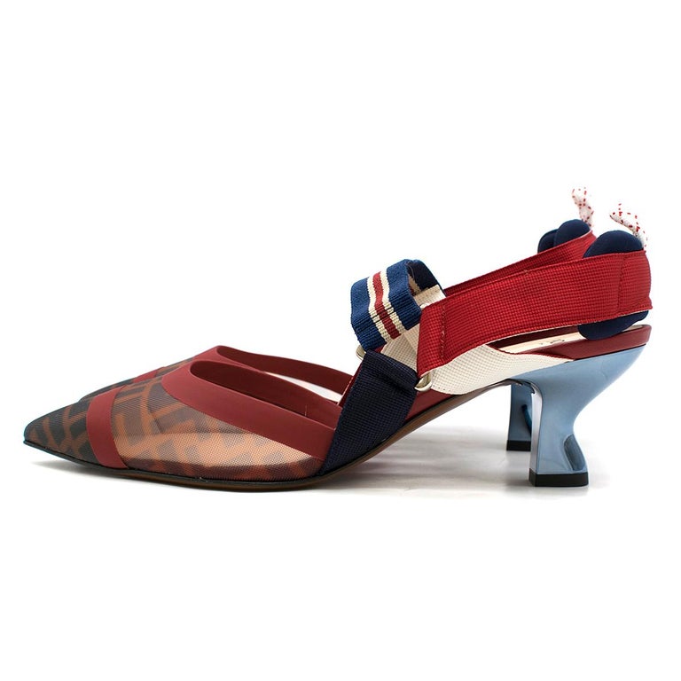 Fendi Roma Multicolour Technicalmesh Colibri Court Shoes
