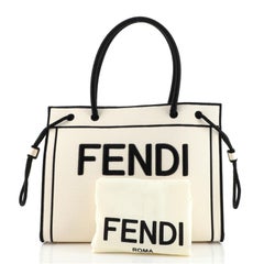 Fendi Roma Shopper Tote Canvas Small