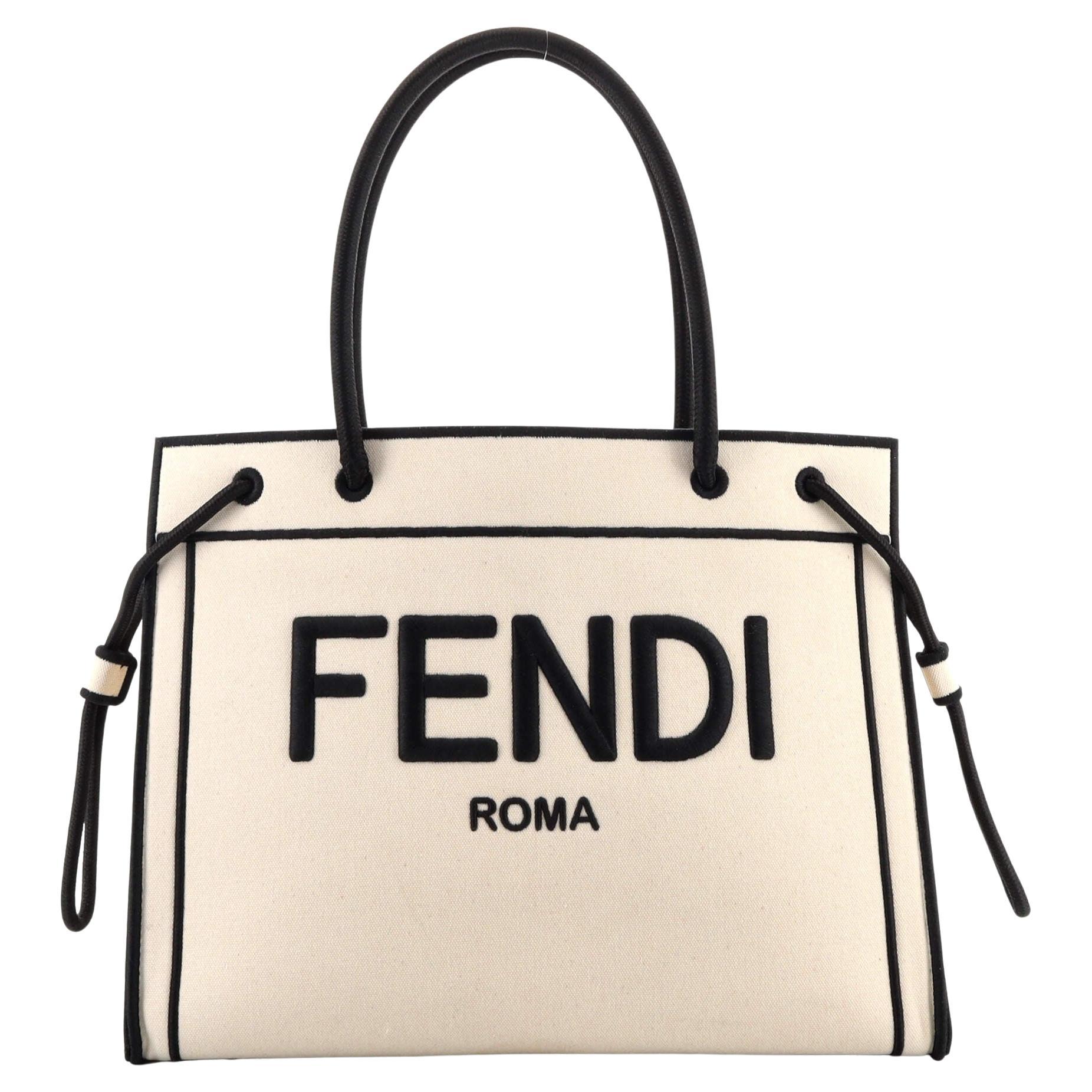 Fendi Roma Shopper Tote Canvas Small at 1stDibs | fendi roma bag, fendi ...
