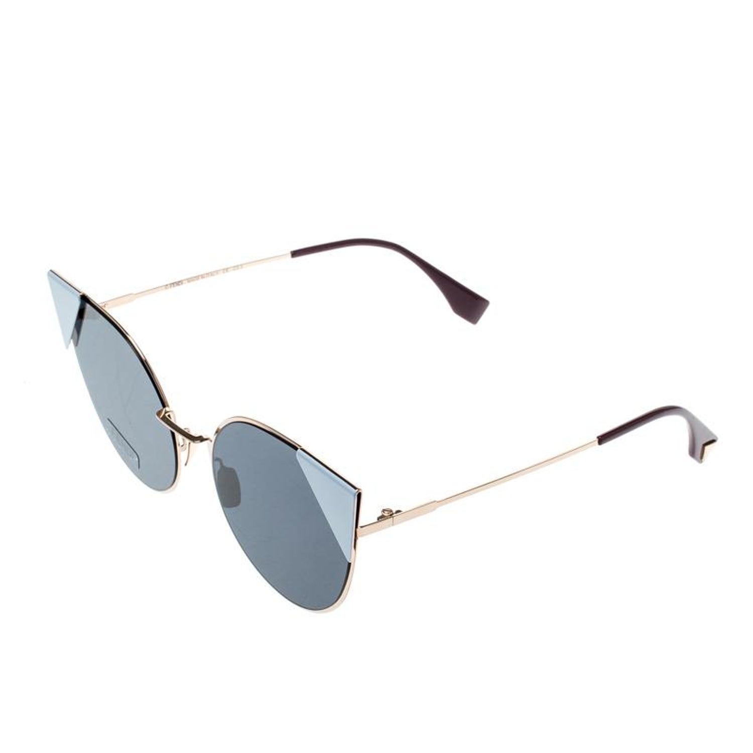 Fendi Rose Gold Blue Ff0191 S Cat Eye Sunglasses For Sale At 1stdibs