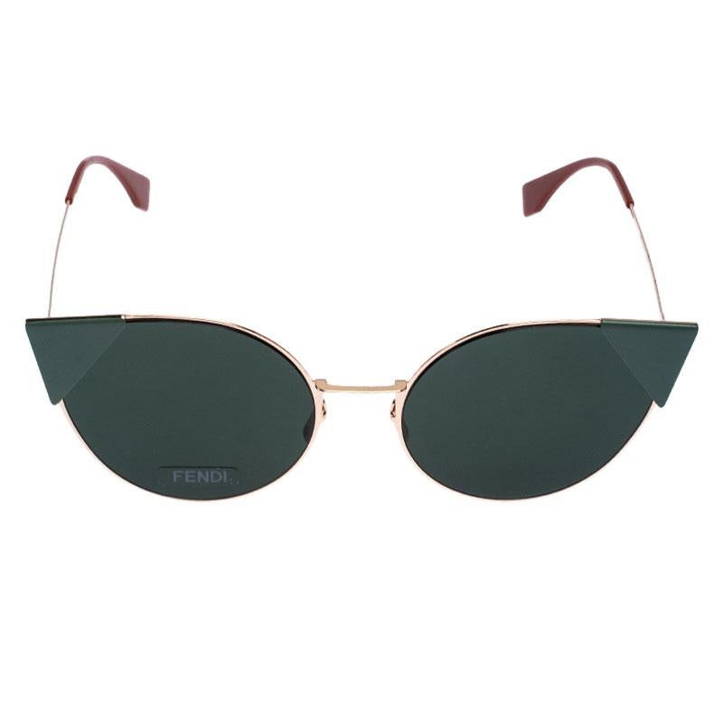 Don't limit your fashion sense to just your clothes and shoes but let your accessories also help you make the right style statement. Choose creations like these sunglasses from Fendi to do just that for you. Flaunting a stunning cat-eye style, an