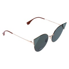 Fendi Rose Gold Tone/ Green FF0190/S Iridia Cateye Sunglasses