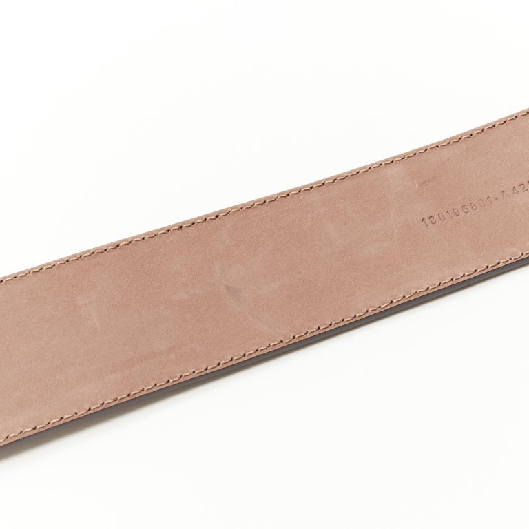 FENDI Round F gold buckle embossed brown Zucca FF monogram 