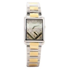 Fendi Run Away Rectangle Quartz Watch Watch Stainless Steel and Plated Metal 22