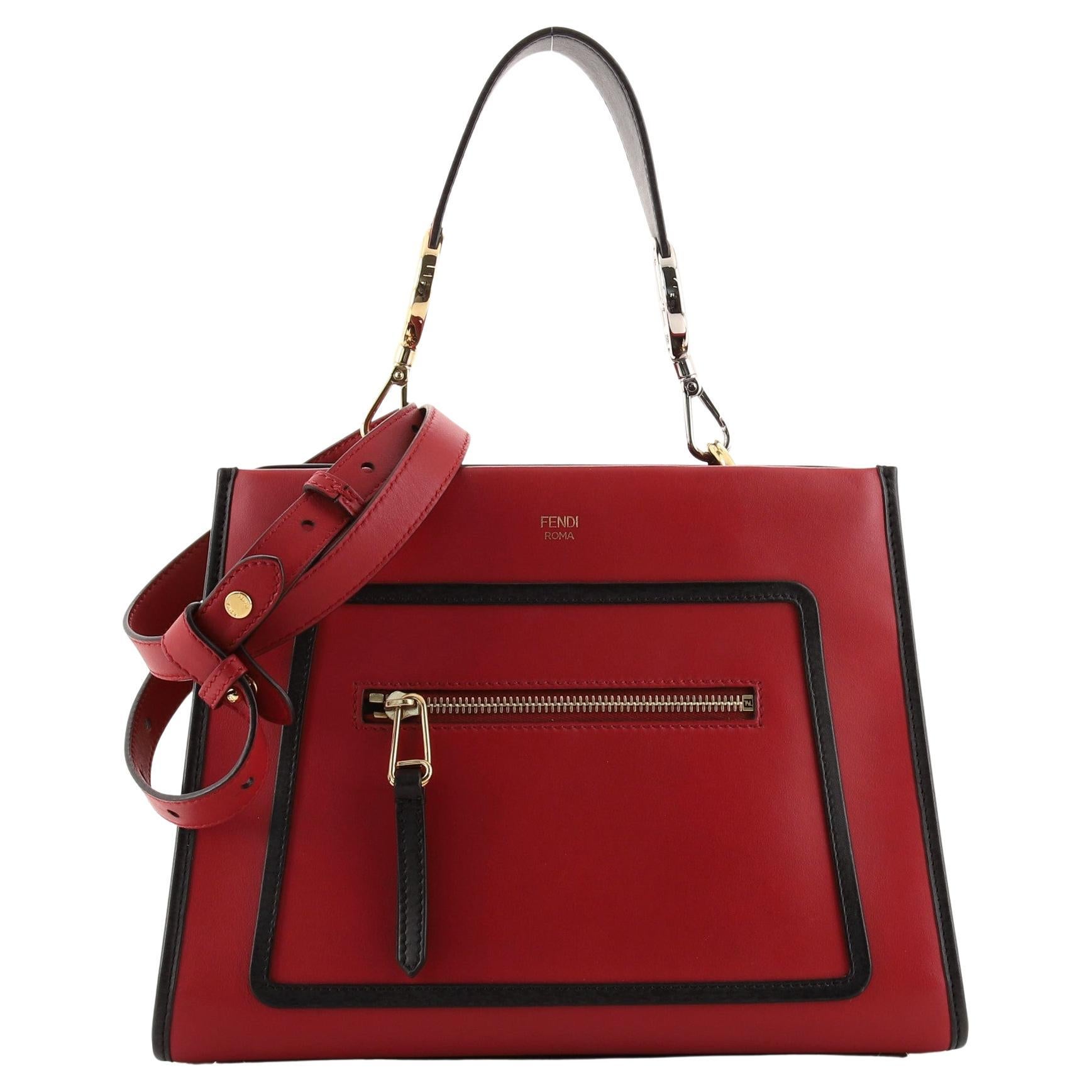 Fendi Red Leather Selleria Mamma Forever Italy w/ Dust Bag at 1stDibs