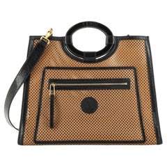 Fendi Runaway Shopper Tote Perforated Leather Large