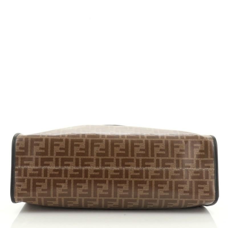 Fendi Runaway Shopper Tote Zucca Coated Canvas Medium In Good Condition In NY, NY
