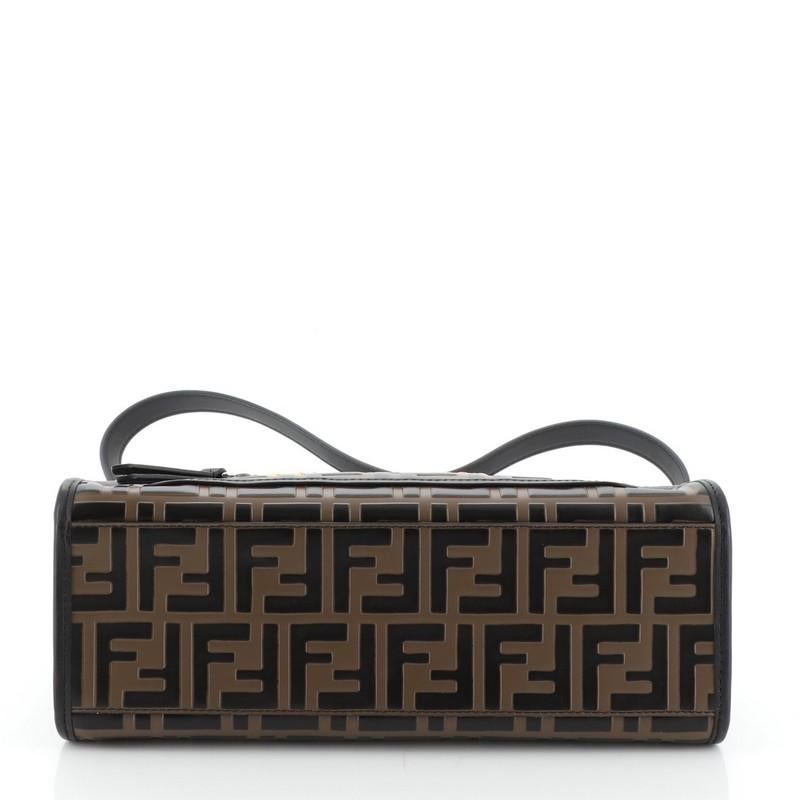 Women's Fendi Runaway Tote Logo Embossed Leather Small