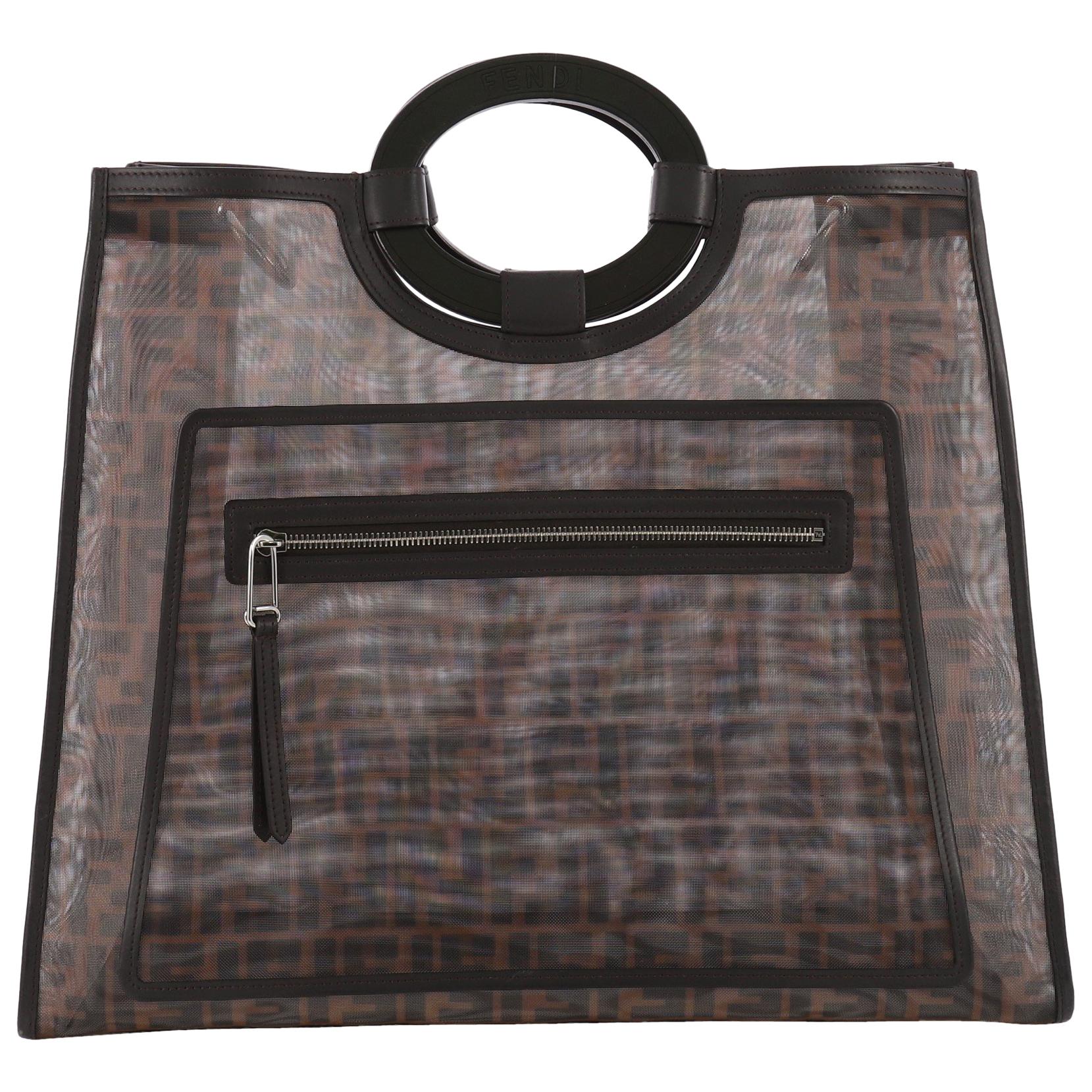 Fendi Runaway Tote Zucca Mesh Large