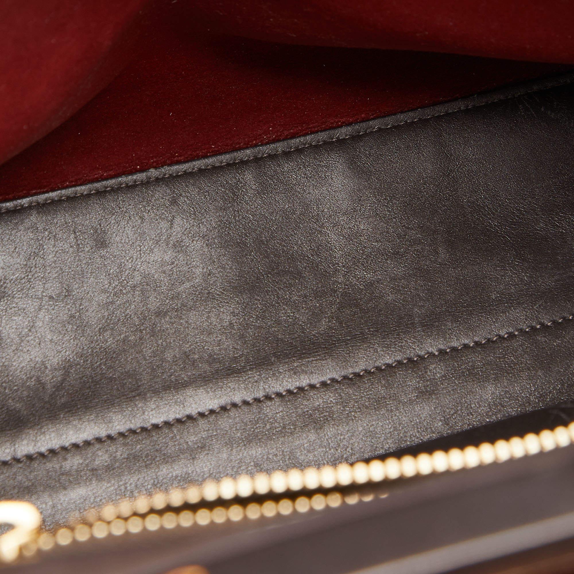 Fendi Rust Leather Large Peekaboo Iconic Top Handle Bag 5