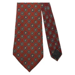 Corbata de seda de lunares FENDI Teal Óxido