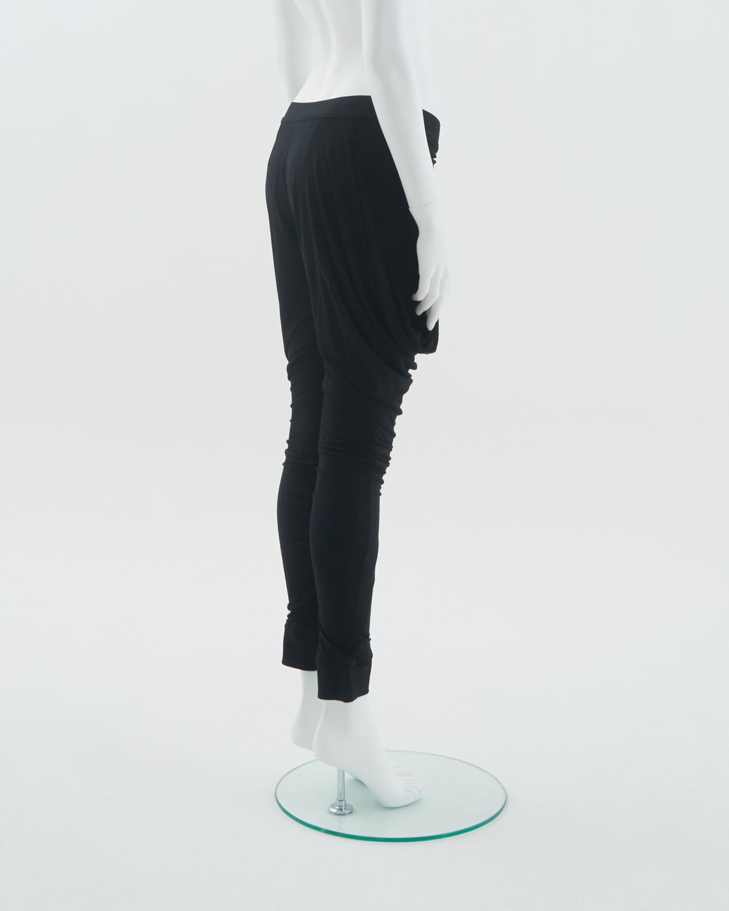 Fendi S/S 2007 Black lycra harem pants  In Excellent Condition For Sale In Milano, IT