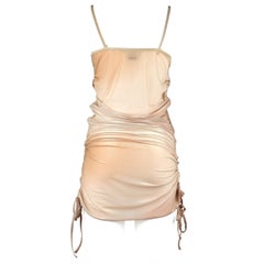 Fendi Sand Gold Sparkling draped Dress