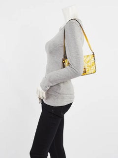 Fendi Sarah Coleman Yellow FF Vertigo Baguette Bag Mini