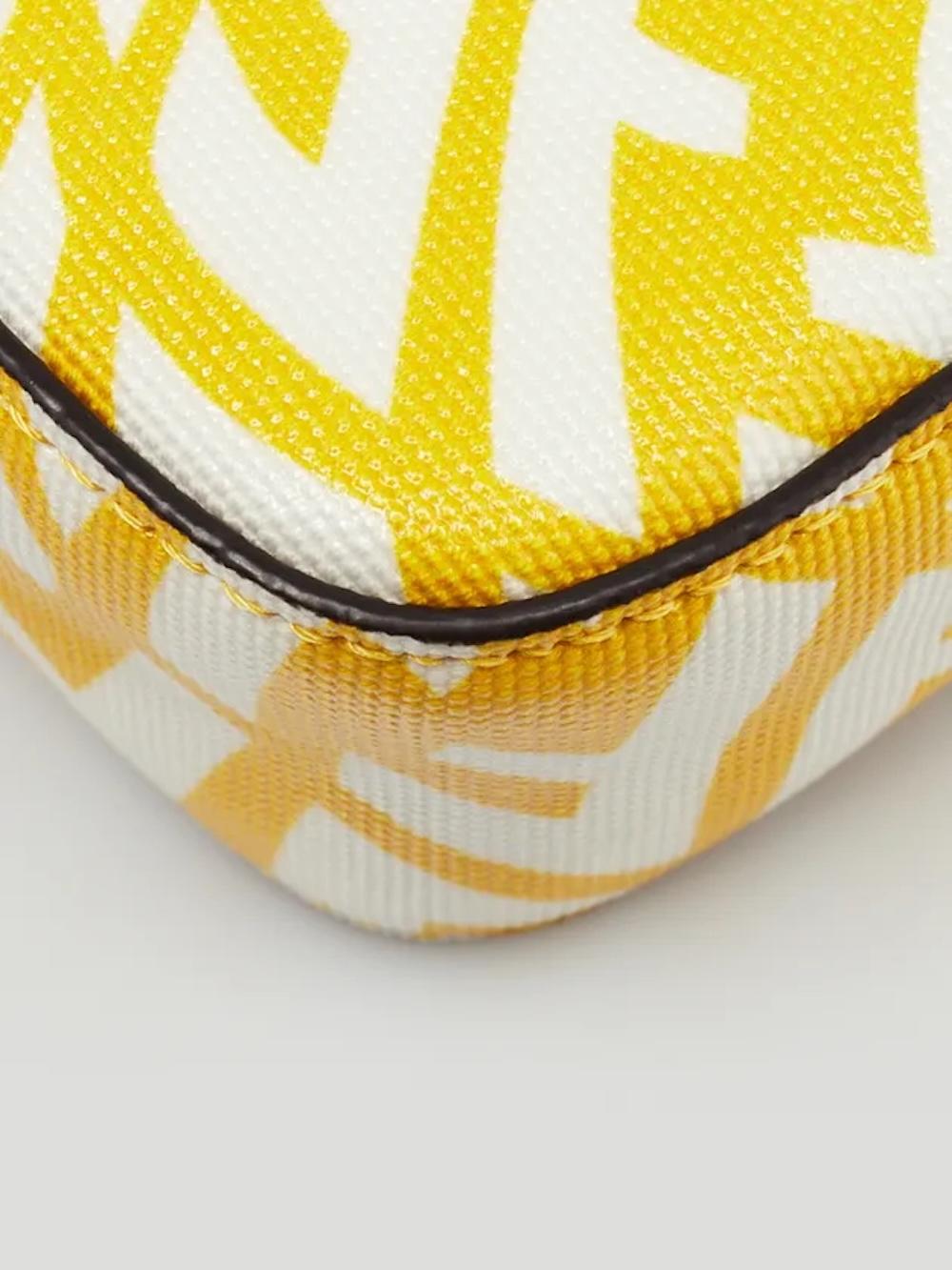 Women's Fendi Sarah Coleman Yellow FF Vertigo Baguette Bag Mini For Sale