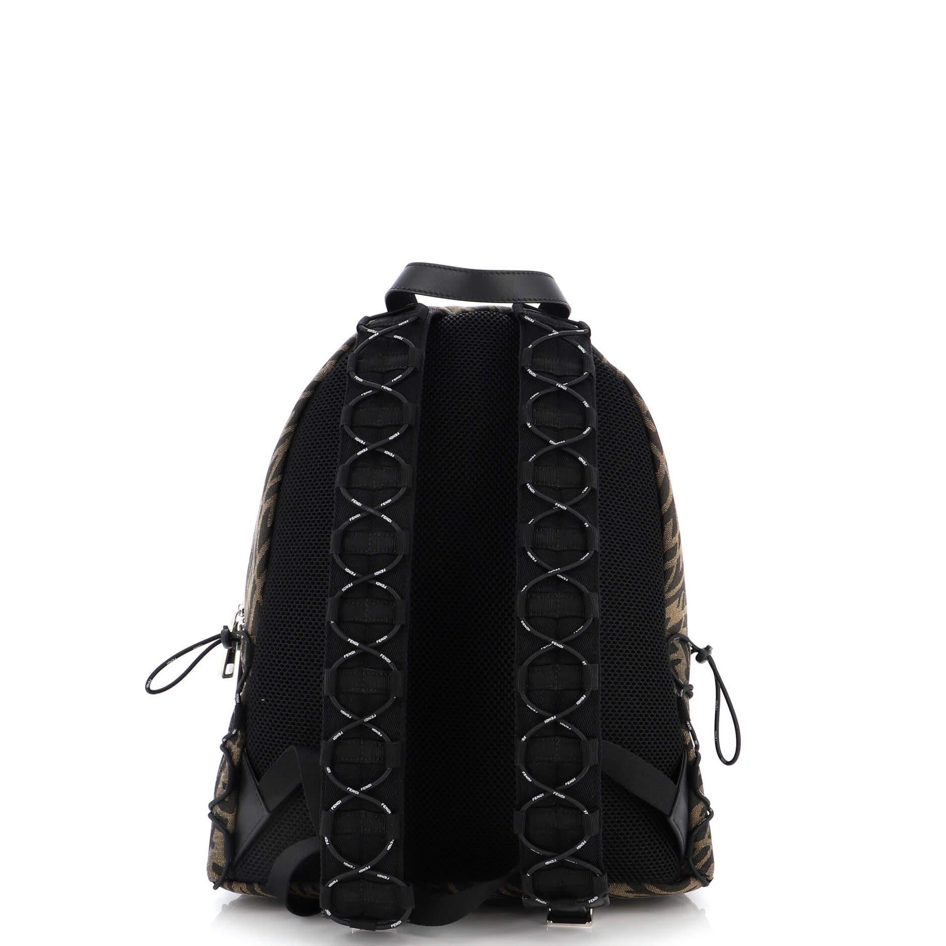 Women's or Men's Fendi Sarah Coleman Zip Backpack Vertigo Zucca Canvas