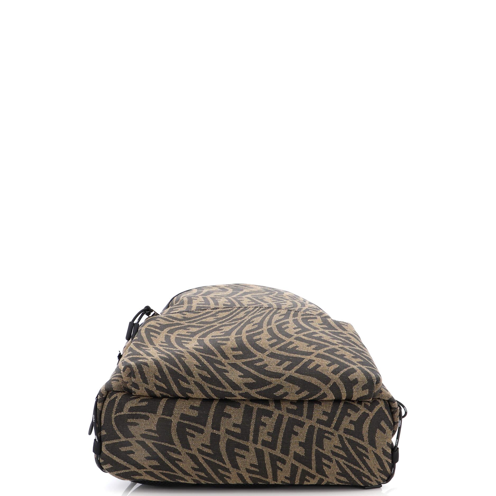 Fendi Sarah Coleman Zip Backpack Vertigo Zucca Canvas 1