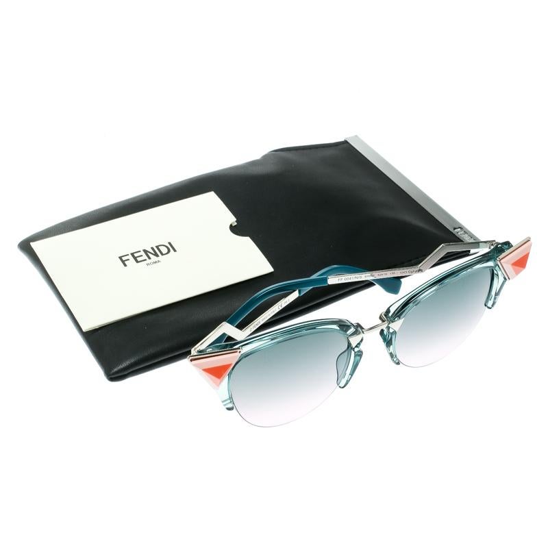 Fendi Sea Green / Bicolor Gradient FF 0041/N/S Cat Eye Sunglasses 2