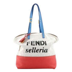 Fendi Selleria 2Bag Canvas and Leather