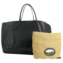 Fendi Selleria 34ffa12317 Black Leather Tote