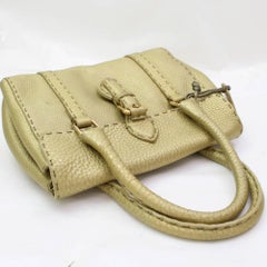 Fendi Selleria 867181 Gold Leather Satchel