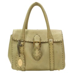 Fendi Selleria 867181 Gold Leather Satchel