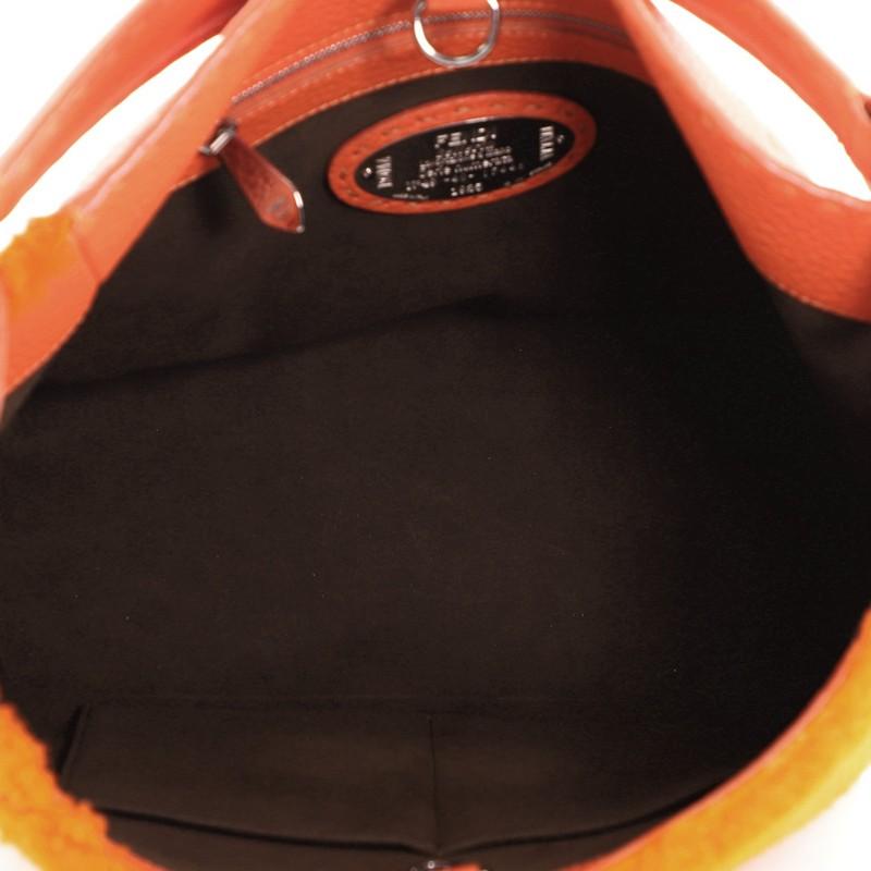 Fendi Selleria Anna Bucket Bag Leather and Shearling Small 1