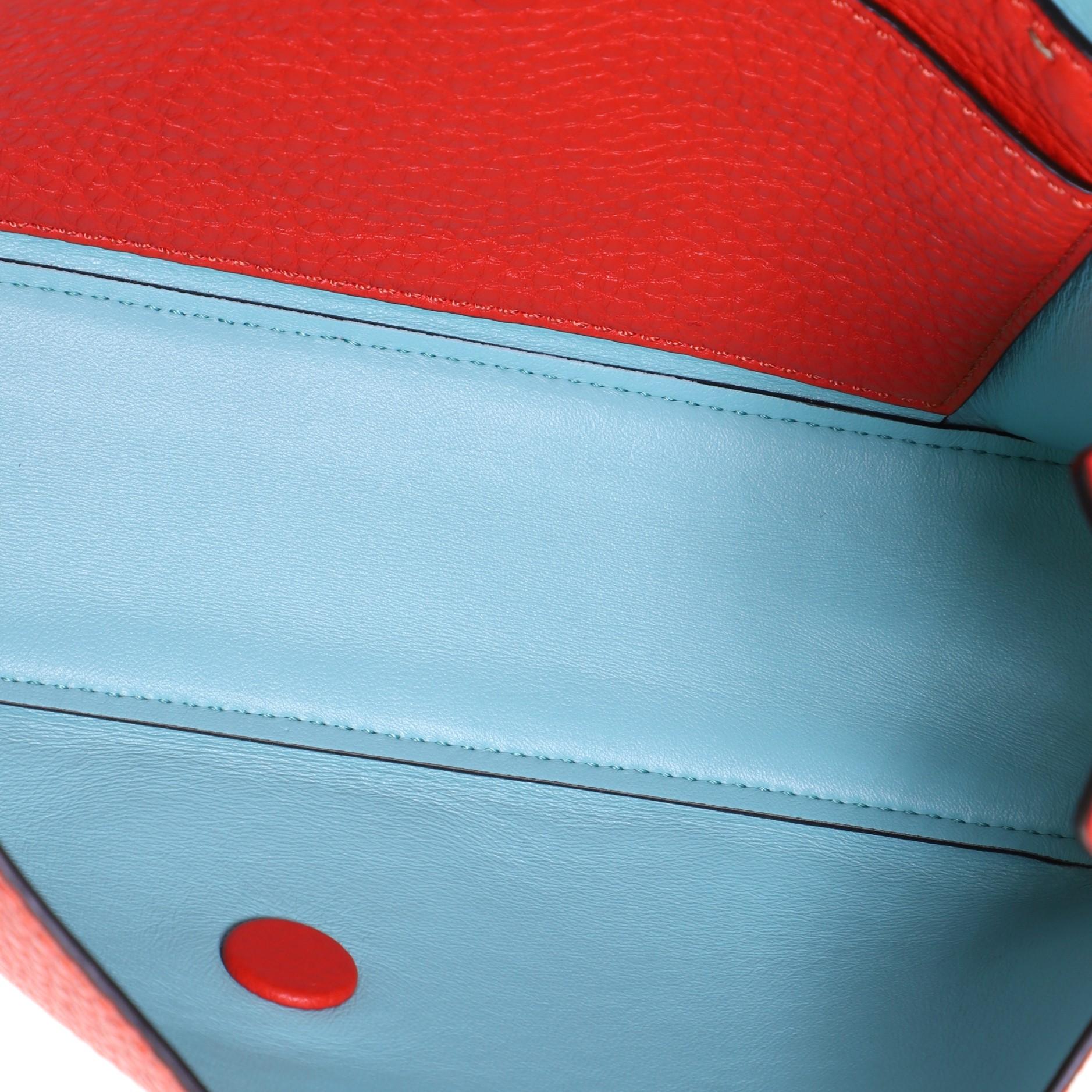Red Fendi Selleria Baguette NM Bag Leather Medium
