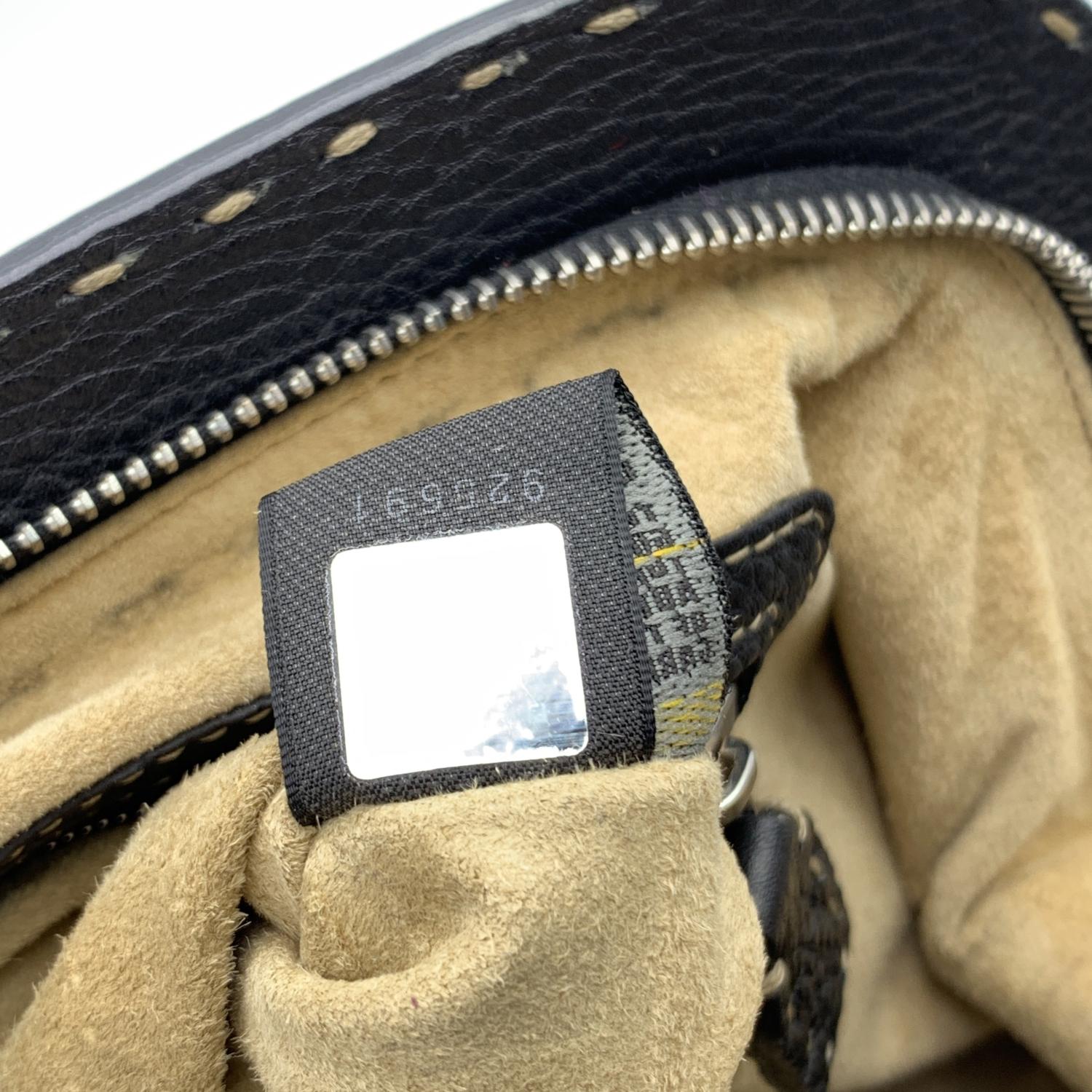 Fendi Selleria Black Leather Doctor Bag Handbag Satchel 5
