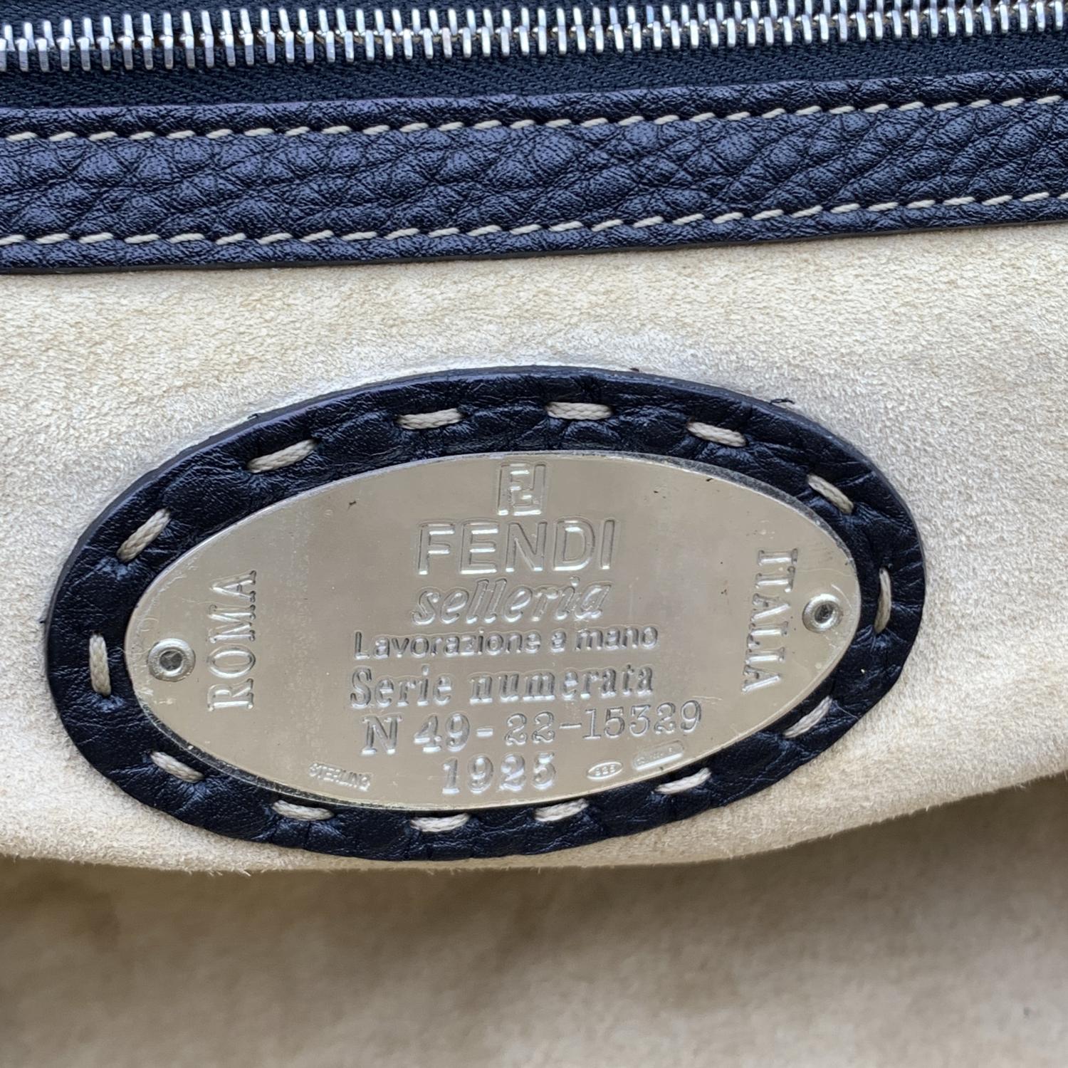 Fendi Selleria Black Leather Doctor Bag Handbag Satchel 3